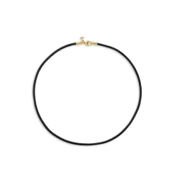 18K BLACK LEATHER CORD