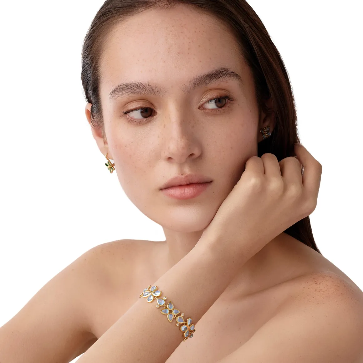 18K BLUE MOON FLOWER BRACELET
