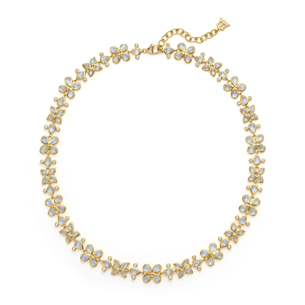 18K BLUE MOON FLOWER NECKLACE