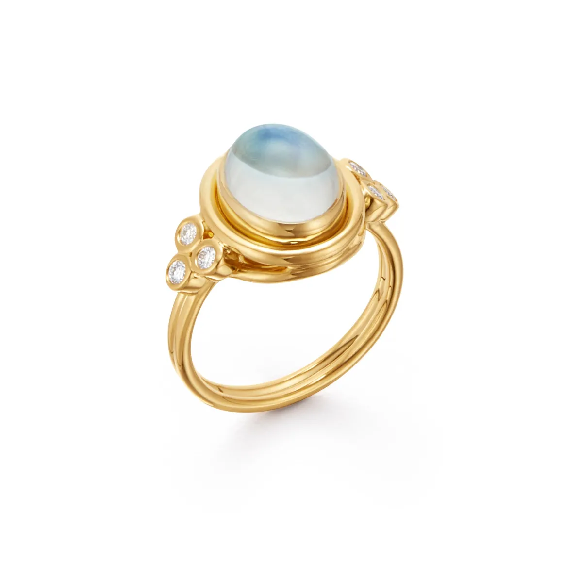 18K BLUE MOONSTONE TEMPLE RING