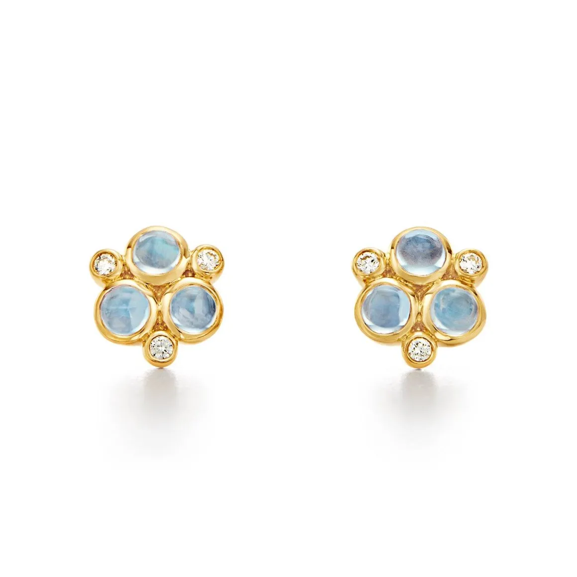 18K BLUE MOONSTONE TRIO EARRINGS