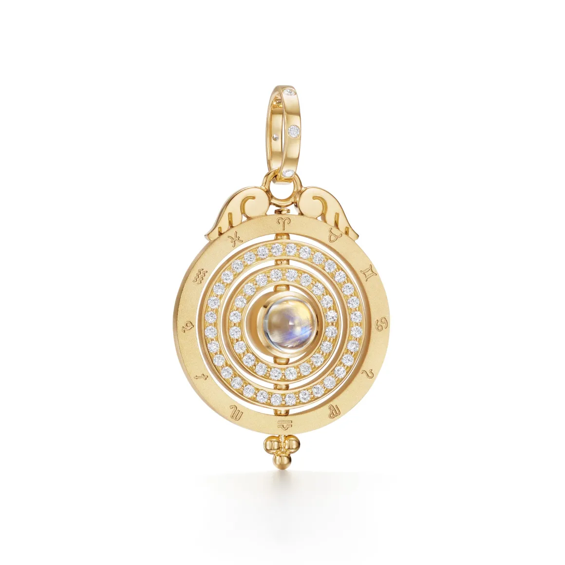 18K BLUE MOONSTONE TRIPLE ORBIT TOLOMEO PENDANT
