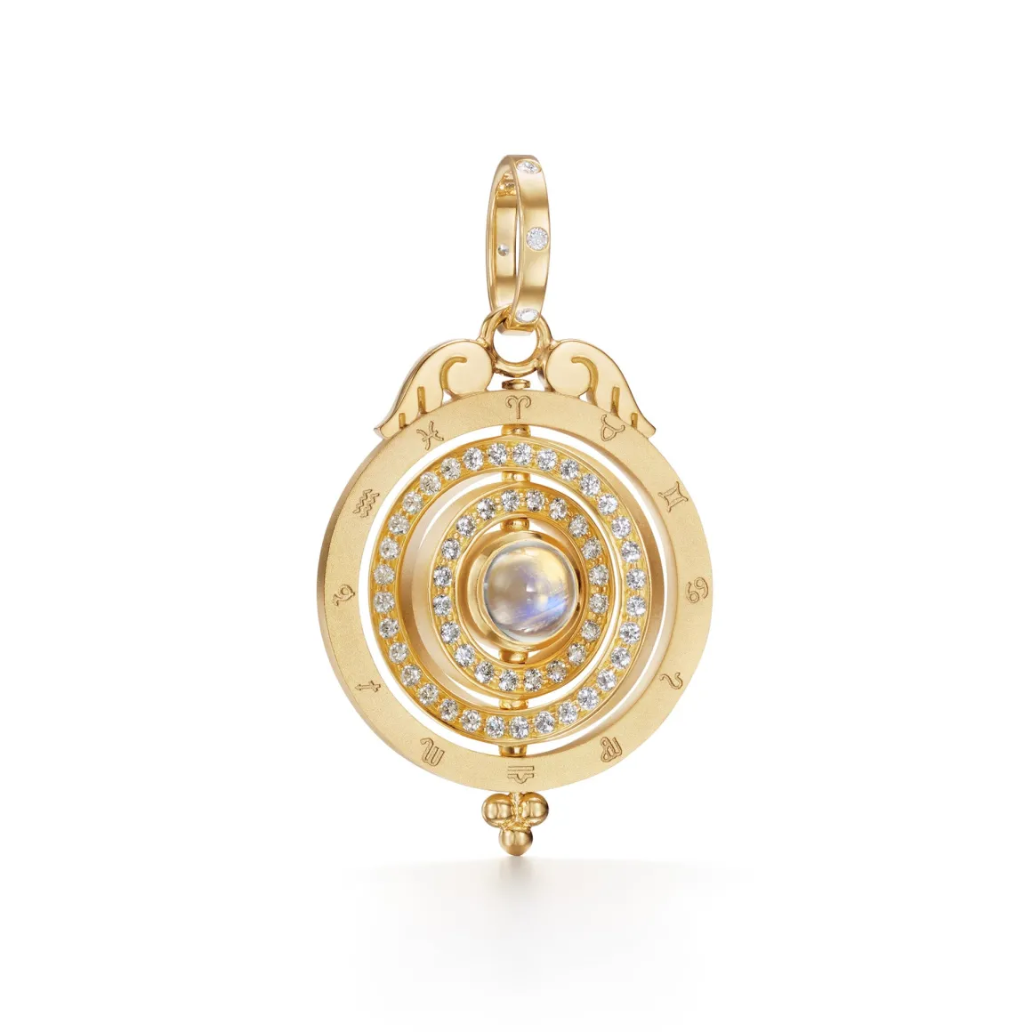 18K BLUE MOONSTONE TRIPLE ORBIT TOLOMEO PENDANT