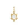 18K BLUE MOONSTONE TURTLE PENDANT