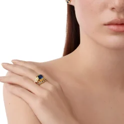 18K BLUE SAPPHIRE ETERNITY RING