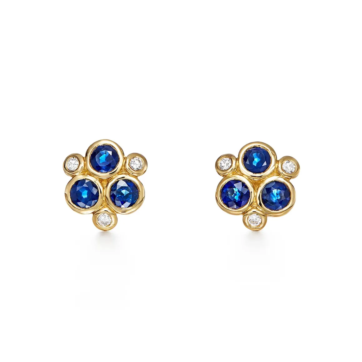 18K BLUE SAPPHIRE TRIO EARRINGS