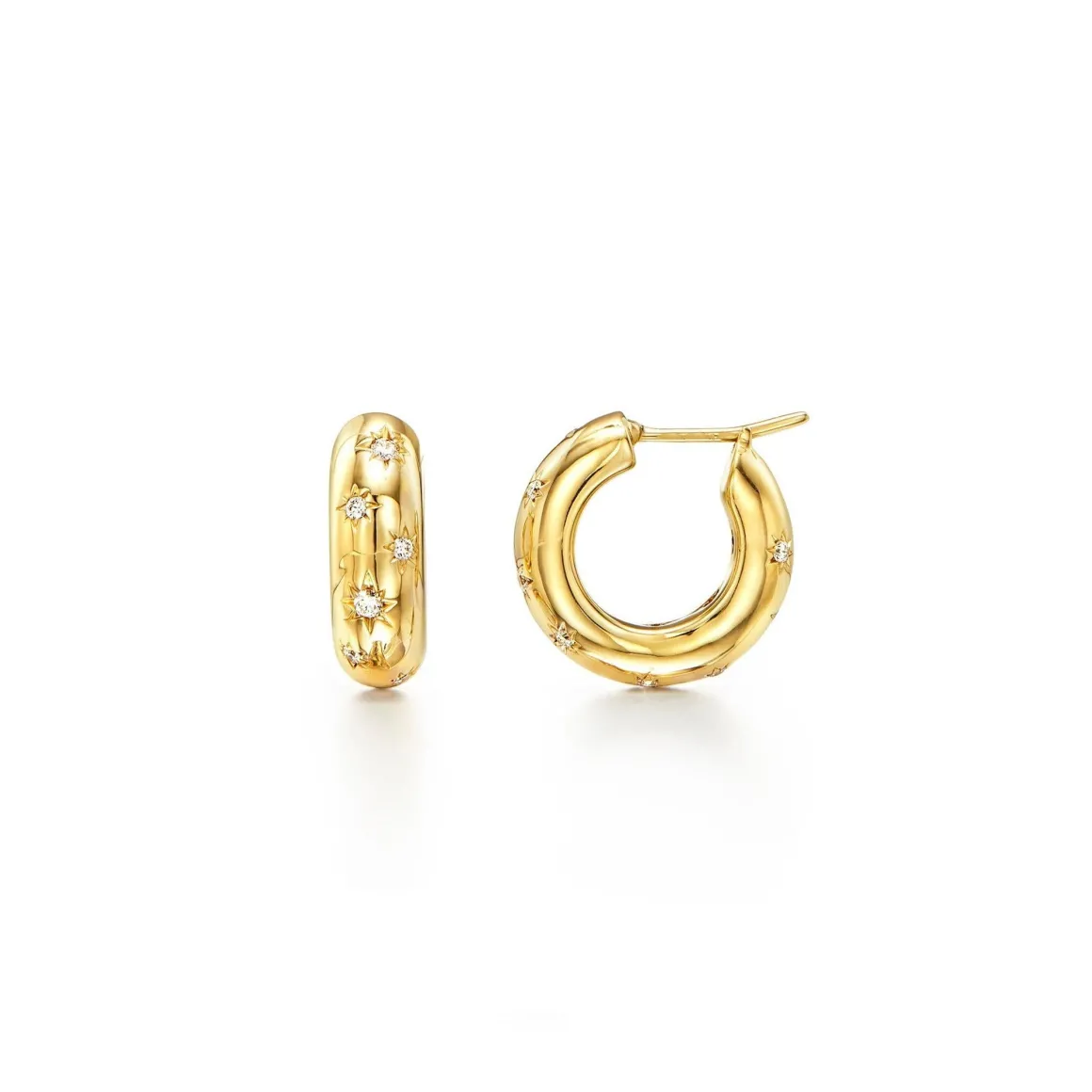 18K COSMOS HOOPS