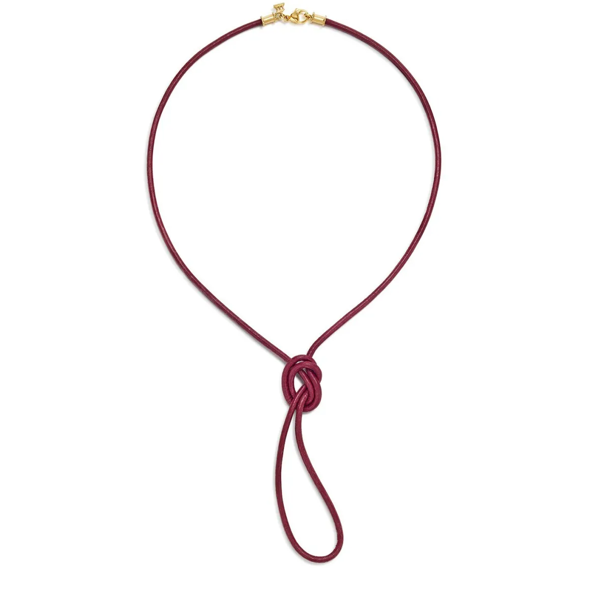 18K CRIMSON LEATHER CORD