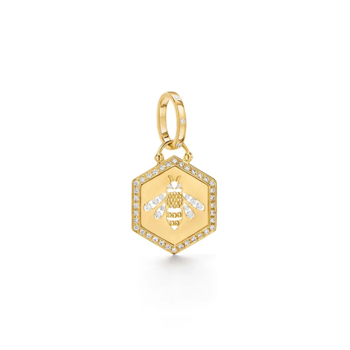 18K CUTOUT BEE PENDANT