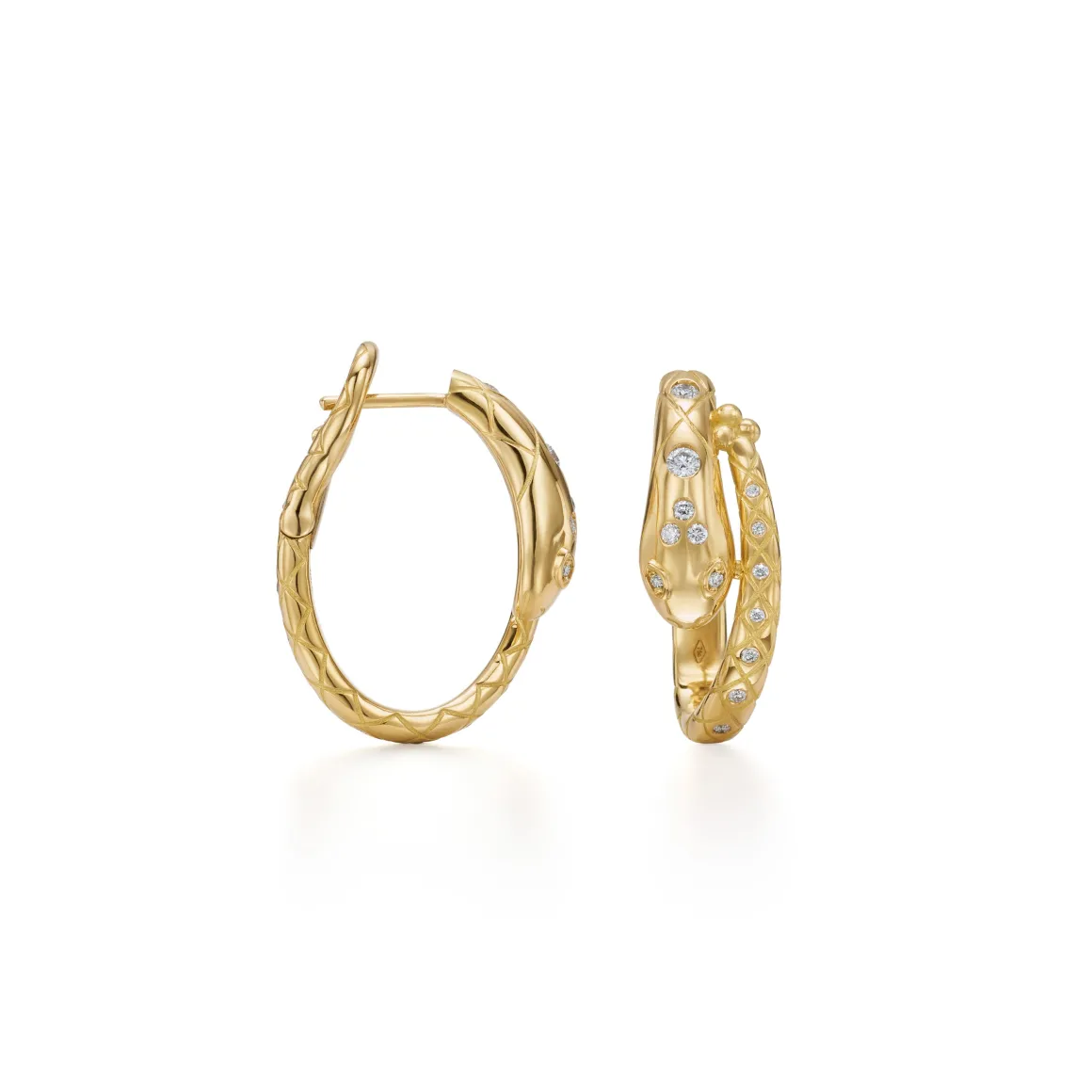 18K DELPHI SERPENT HOOPS