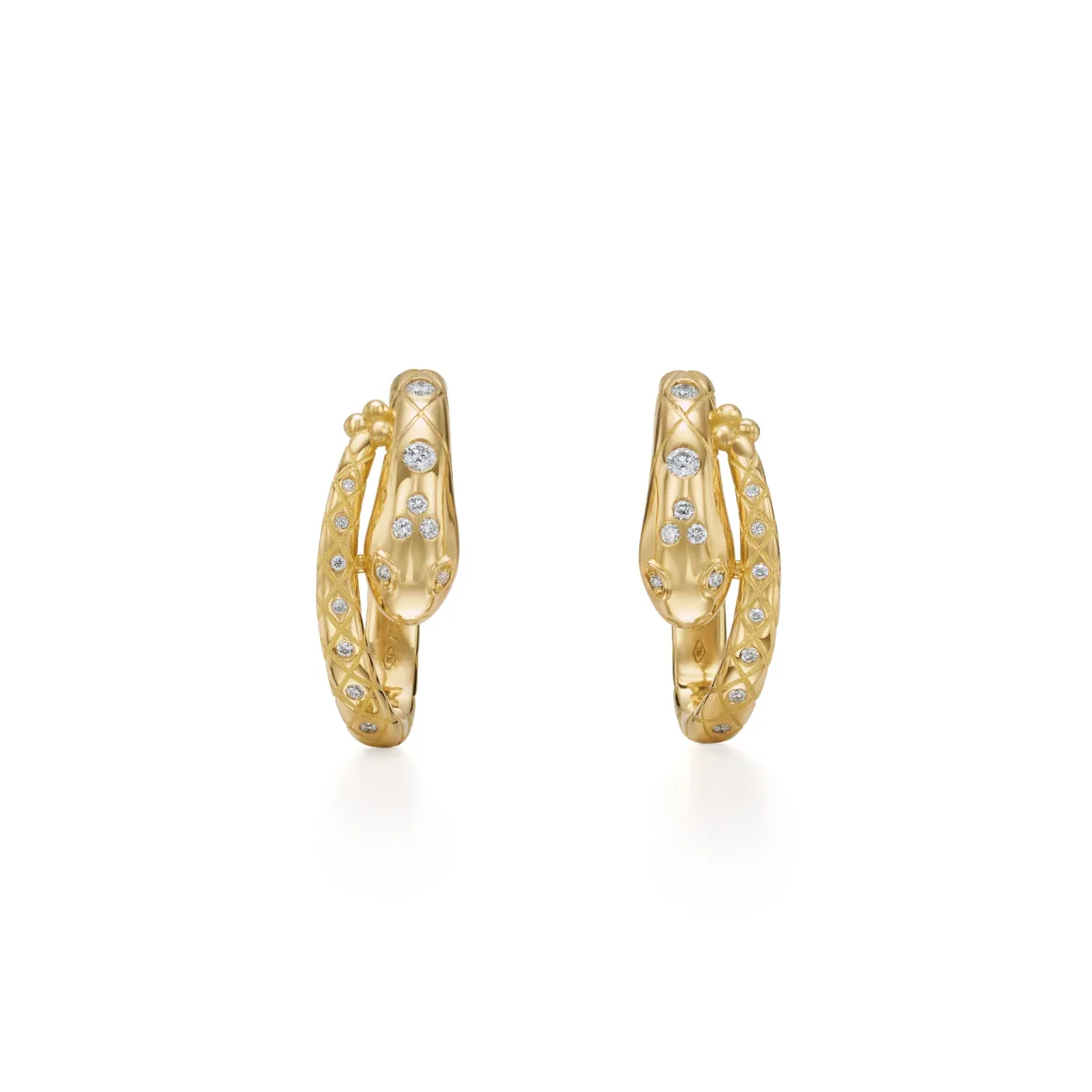 18K DELPHI SERPENT HOOPS