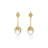 18K DIAMOND AMULET DROP EARRINGS