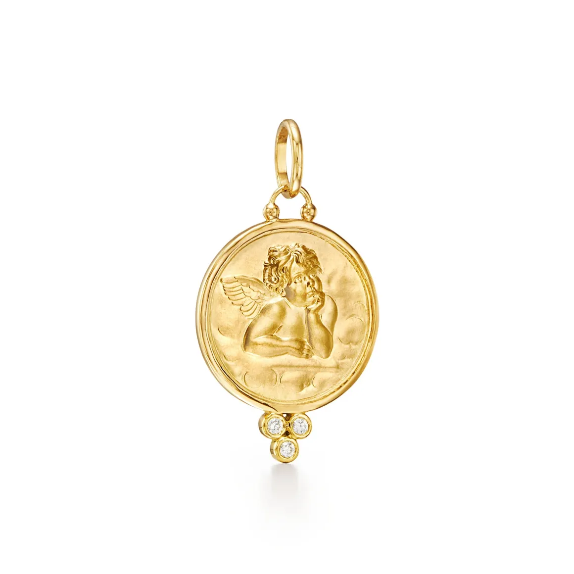 18K DIAMOND ANGEL PENDANT