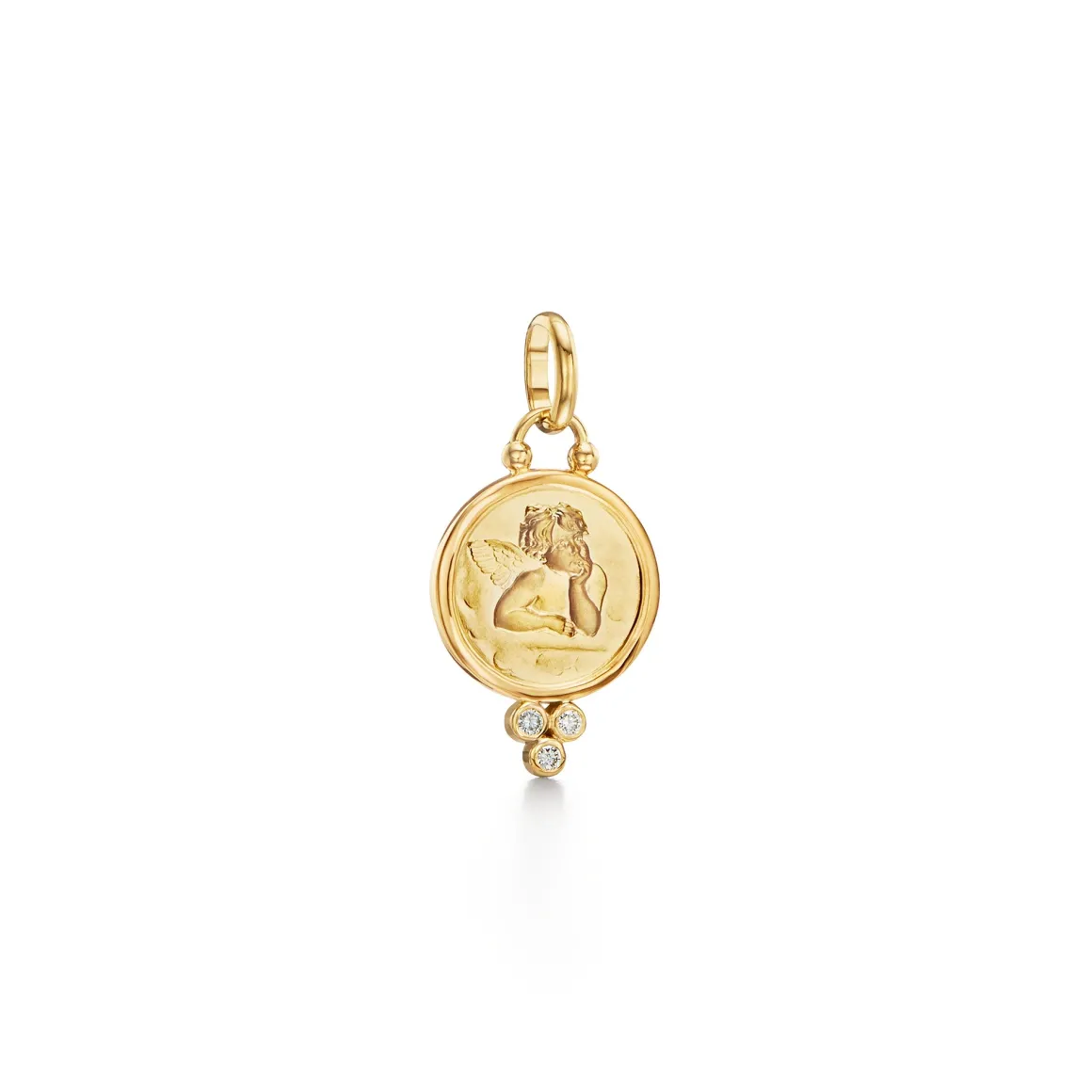 18K DIAMOND ANGEL PENDANT