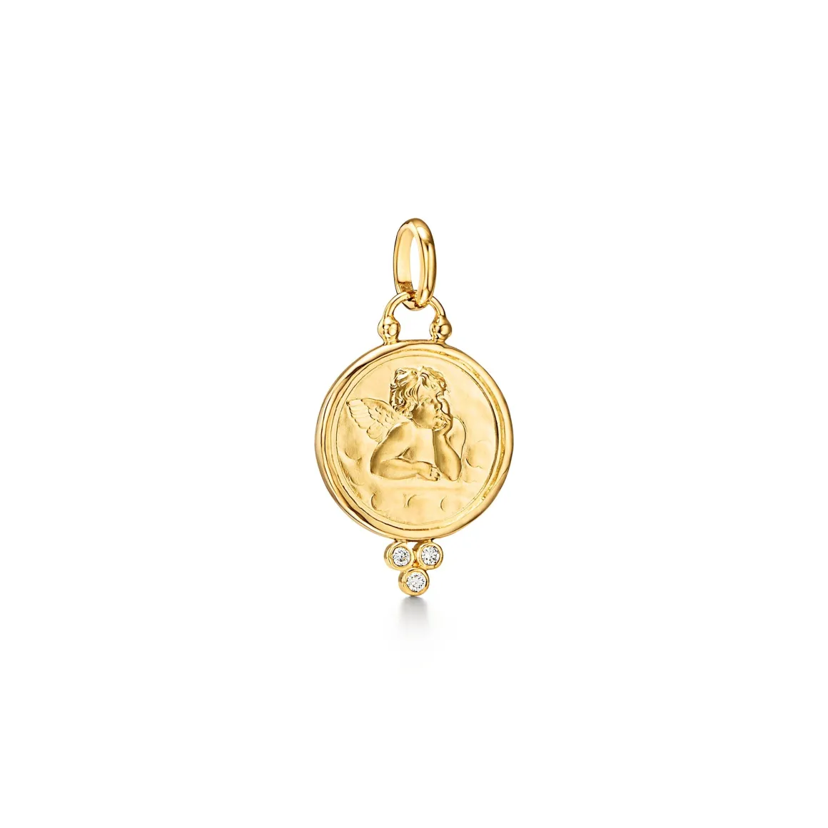 18K DIAMOND ANGEL PENDANT