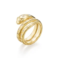 18K DIAMOND DELPHI SERPENT RING