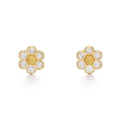 18K DIAMOND FIORI POST EARRINGS