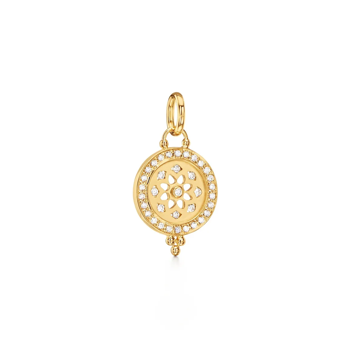 18K DIAMOND MANDALA CUTOUT PENDANT