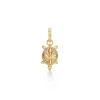 18K DIAMOND PAVE FLOWER TURTLE PENDANT