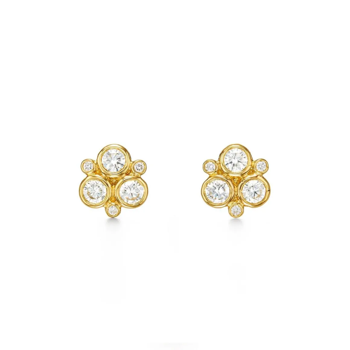 18K DIAMOND TRIO EARRINGS, 0.50CT
