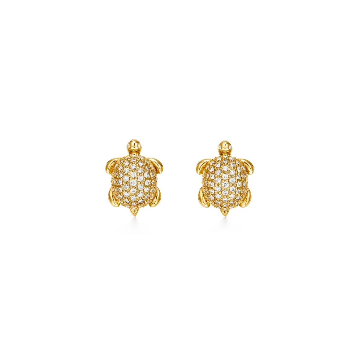 18K DIAMOND TURTLE EARRINGS