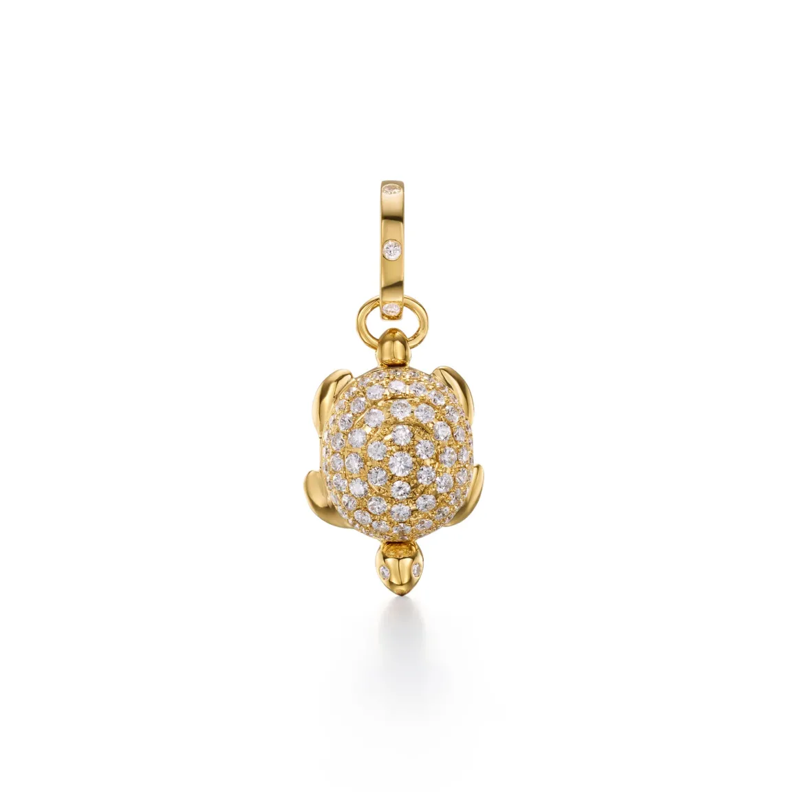 18K DIAMOND TURTLE LOCKET