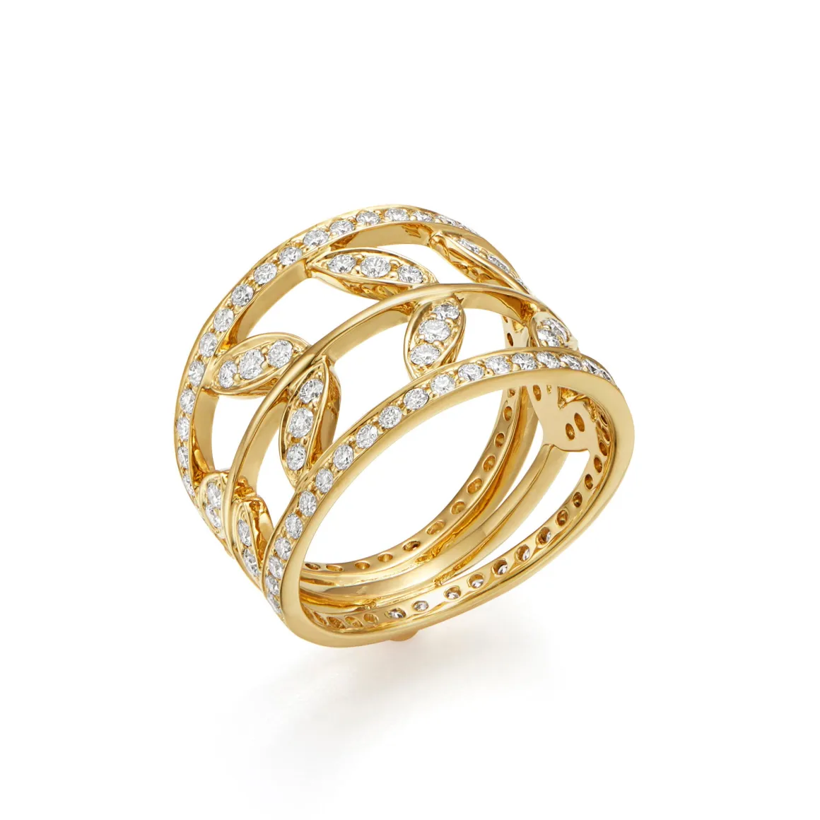 18K DIAMOND VINE RING