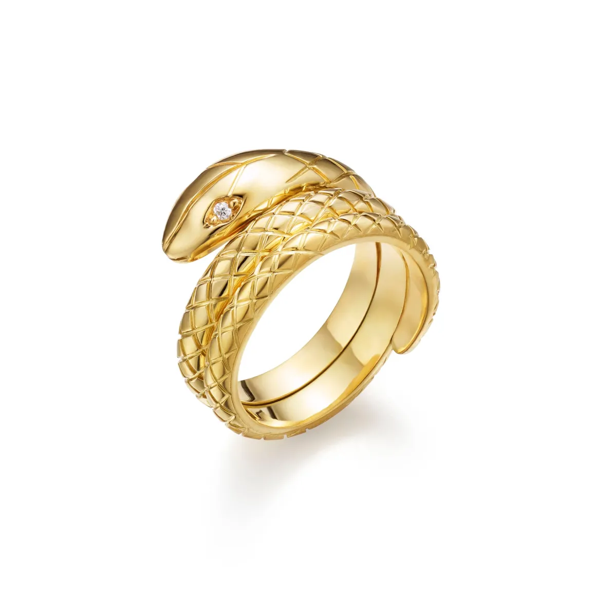 18K DOUBLE SERPENT RING