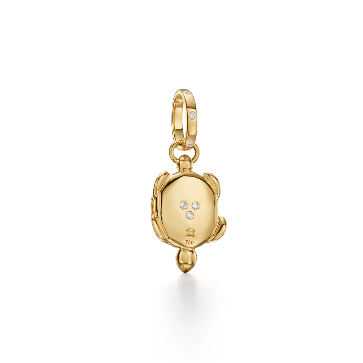 18K EMERALD PAVÉ TURTLE LOCKET