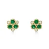 18K EMERALD TRIO EARRINGS