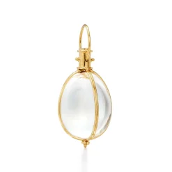 18K EXTRA SMALL ORIGINAL ROCK CRYSTAL AMULET