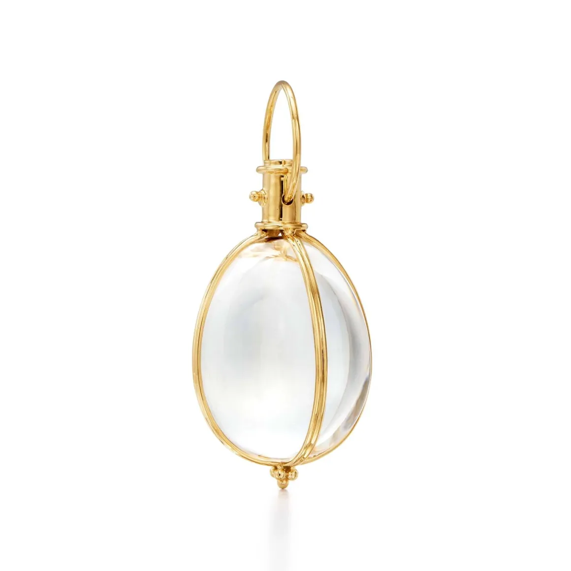 18K EXTRA SMALL ORIGINAL ROCK CRYSTAL AMULET