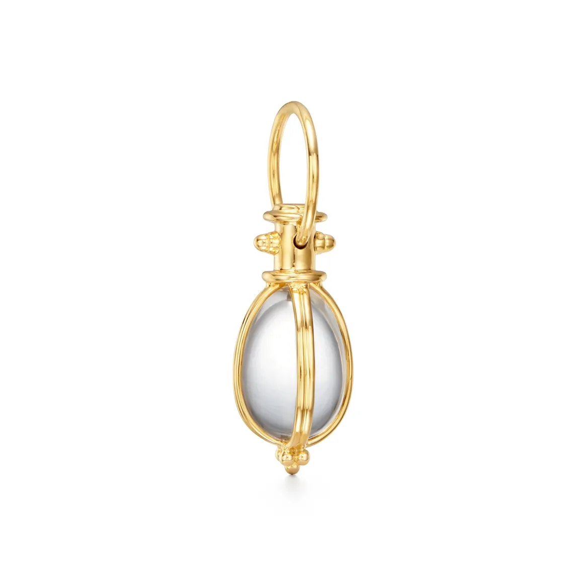 18K EXTRA SMALL ORIGINAL ROCK CRYSTAL AMULET