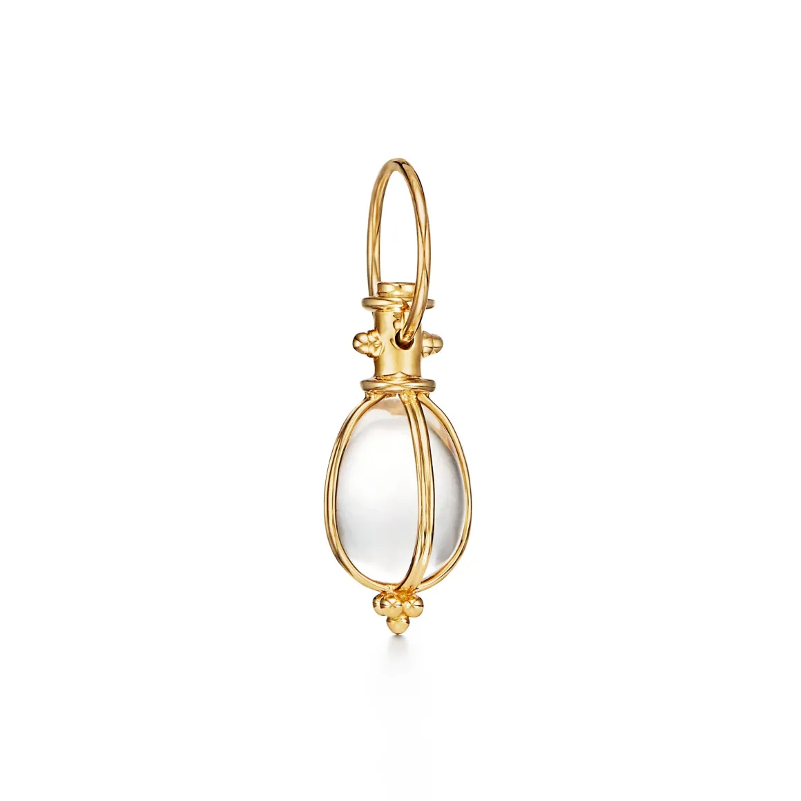 18K EXTRA SMALL ORIGINAL ROCK CRYSTAL AMULET