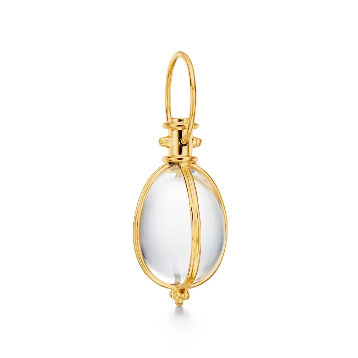 18K EXTRA SMALL ORIGINAL ROCK CRYSTAL AMULET