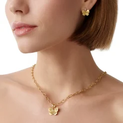 18K GOLDEN BUTTERFLY PENDANT