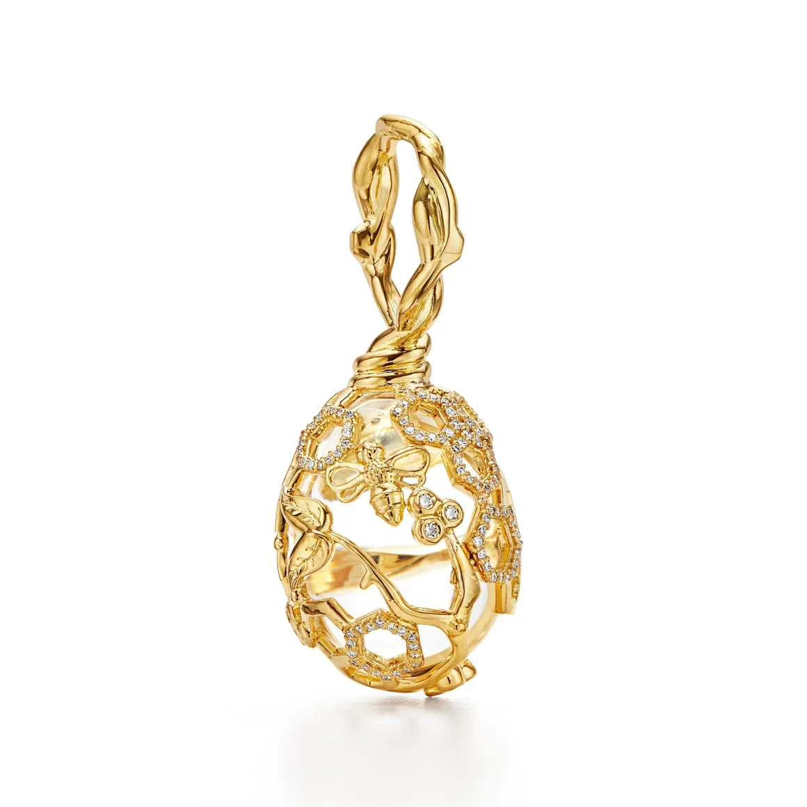 18K LARGE BEEHIVE AMULET
