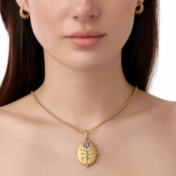 18K LARGE BLUE SAPPHIRE PRIMAVERA LOCKET
