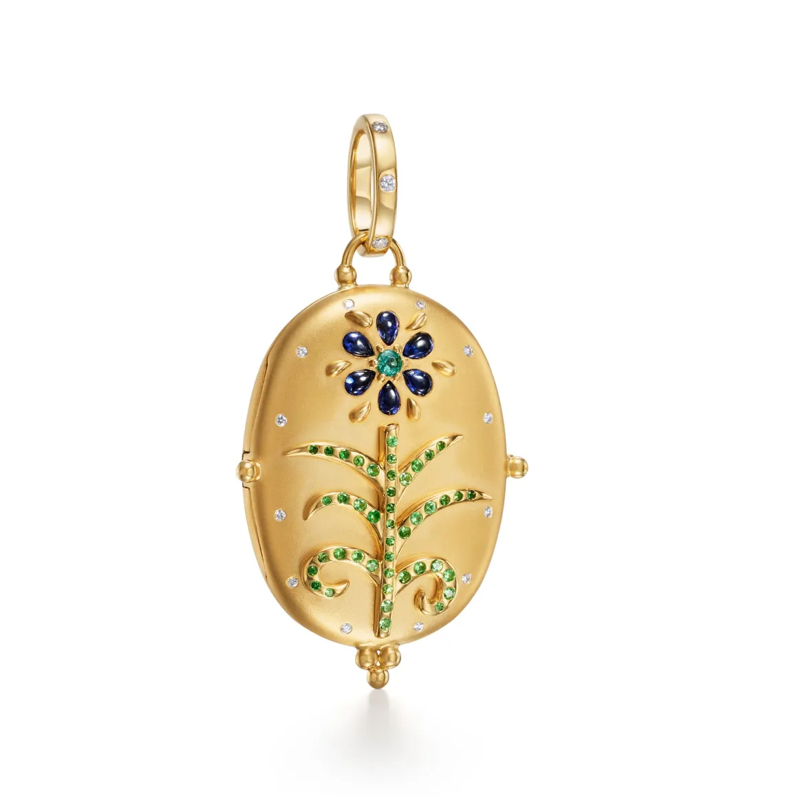 18K LARGE BLUE SAPPHIRE PRIMAVERA LOCKET
