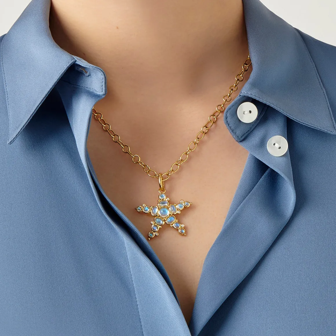 18K LARGE SEA STAR PENDANT