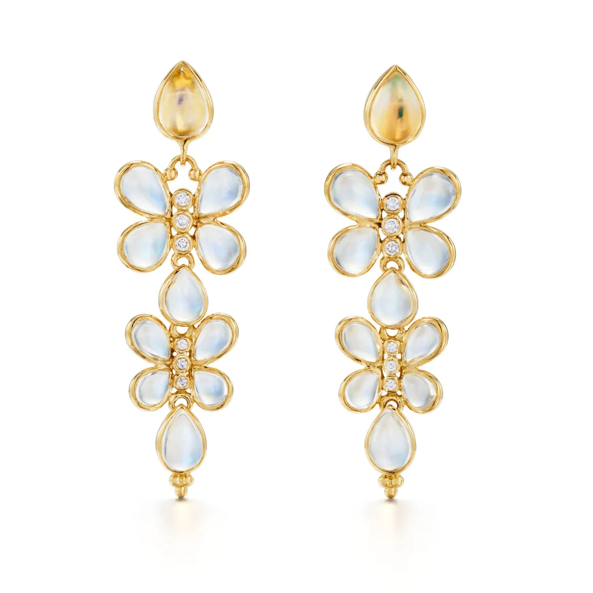 18K LUNA FLUTTER DROP EARRINGS