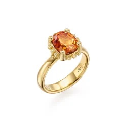 18K MANDARIN GARNET SASSINI RING