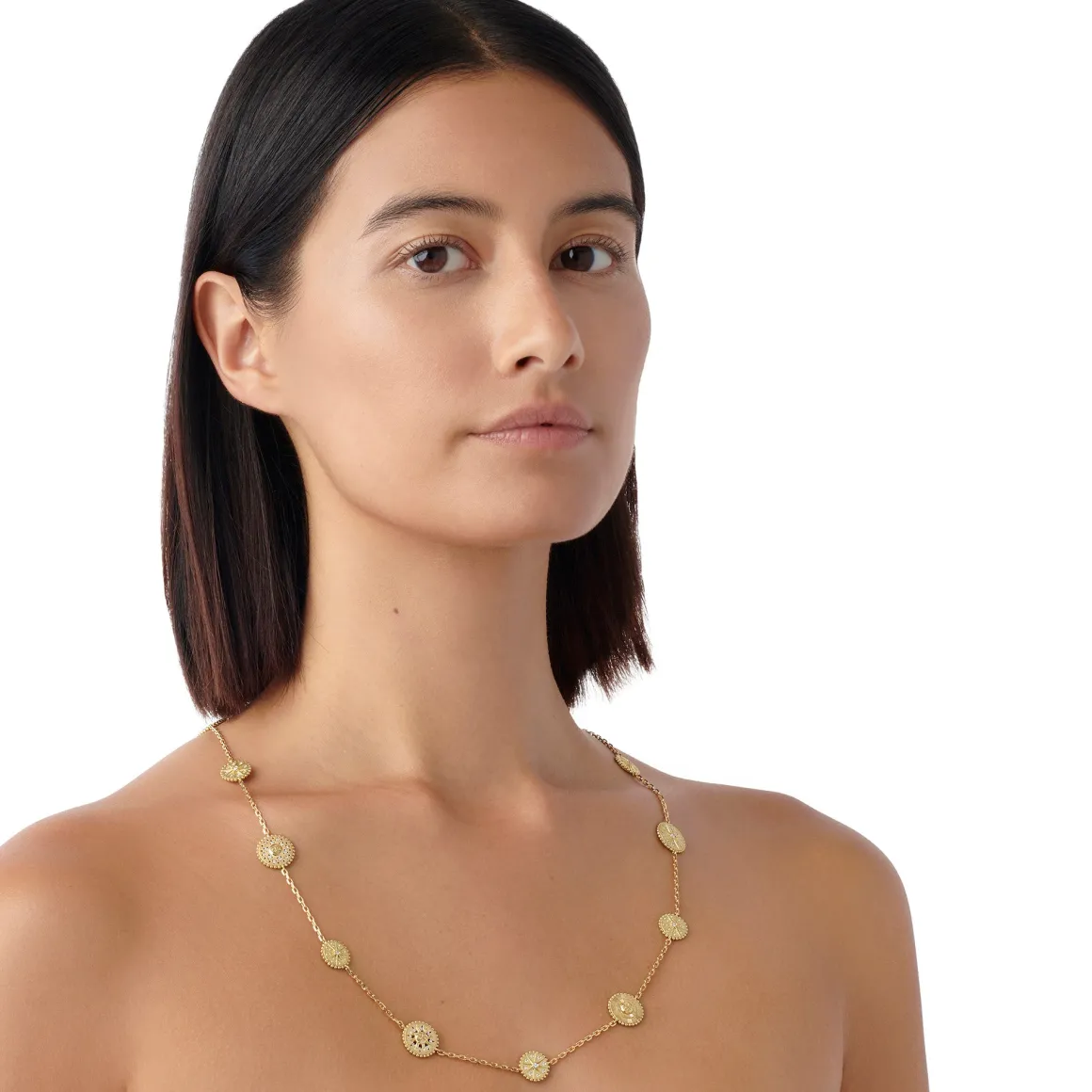 18K 19 MOTIF ORBIT NECKLACE