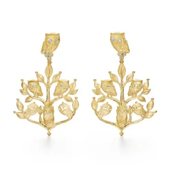 18K OWLWOOD EARRINGS