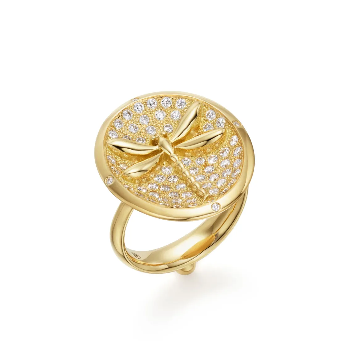 18K PAVÉ DRAGONFLY RING