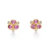 18K PINK SAPPHIRE TRIO EARRINGS