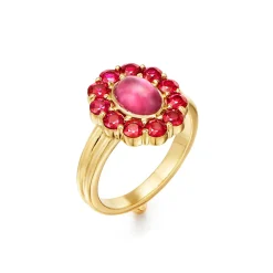 18K PINK TOURMALINE COLOR THEORY RING