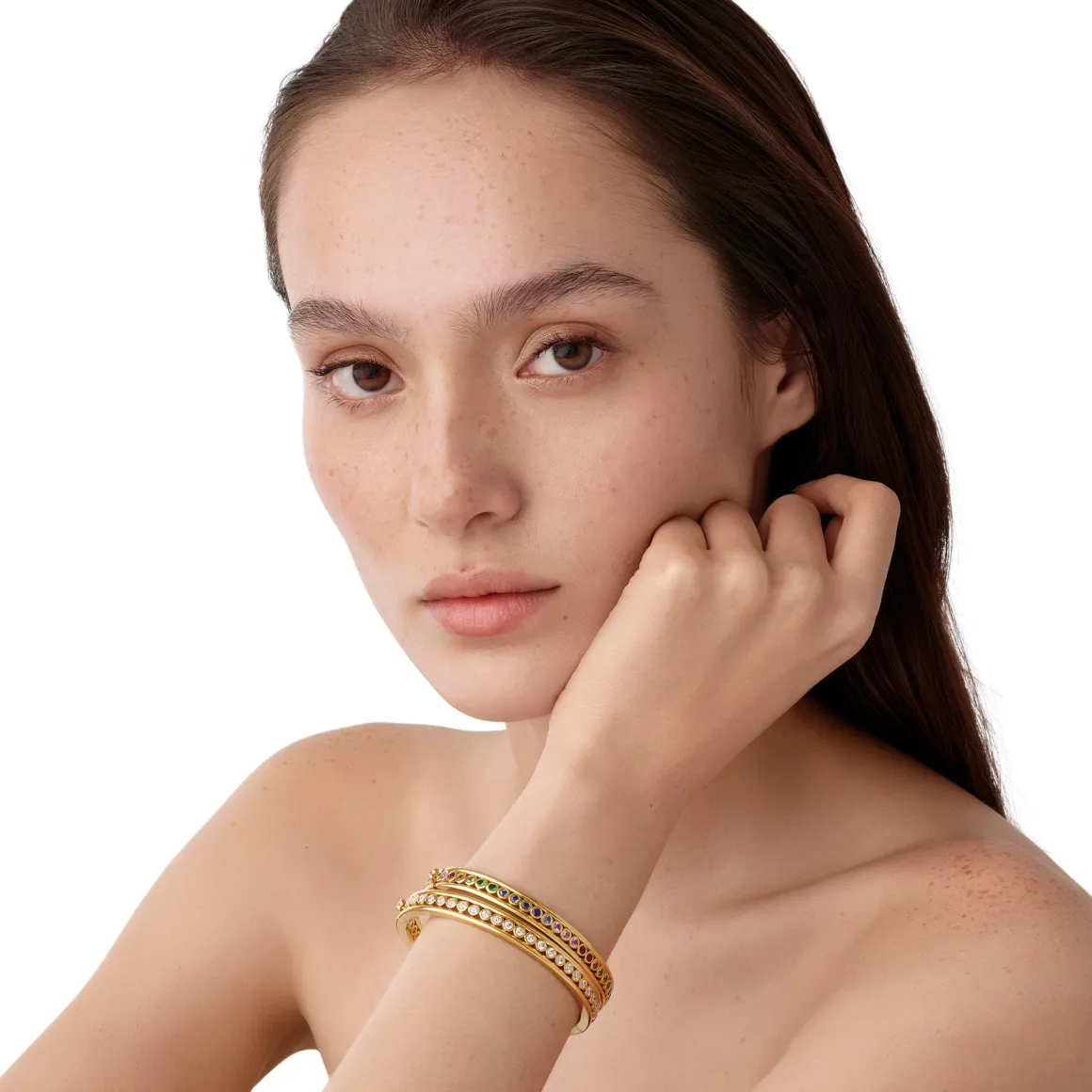 18K RAINBOW ETERNITY BRACELET