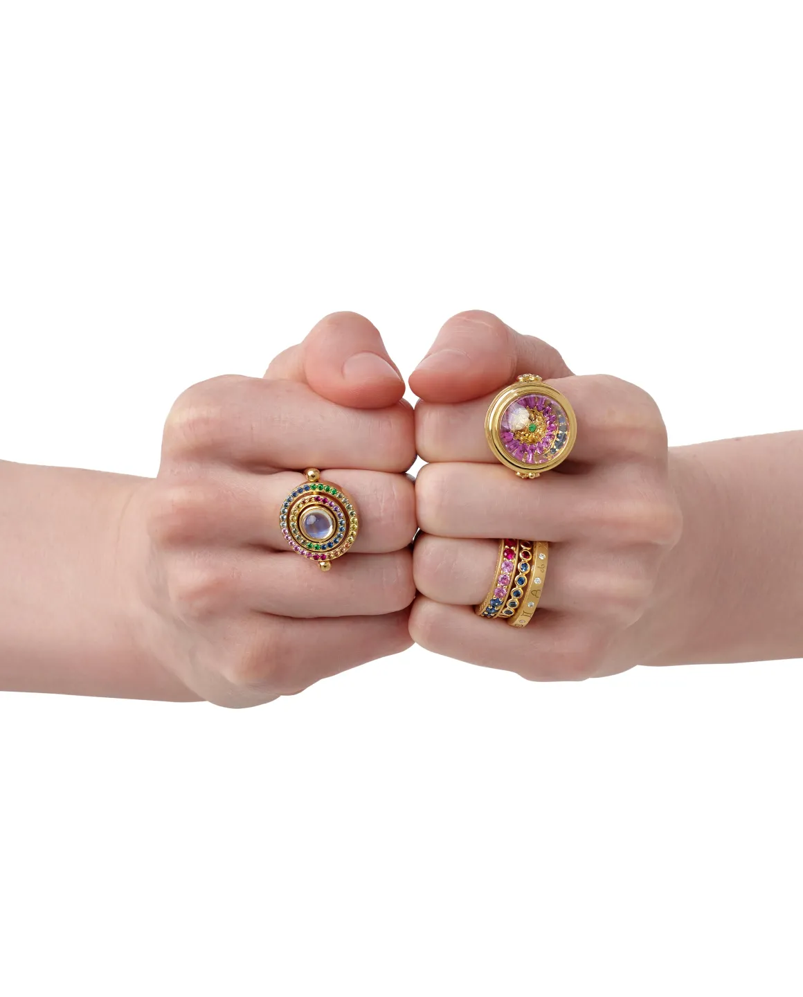 18K RAINBOW ETERNITY RING