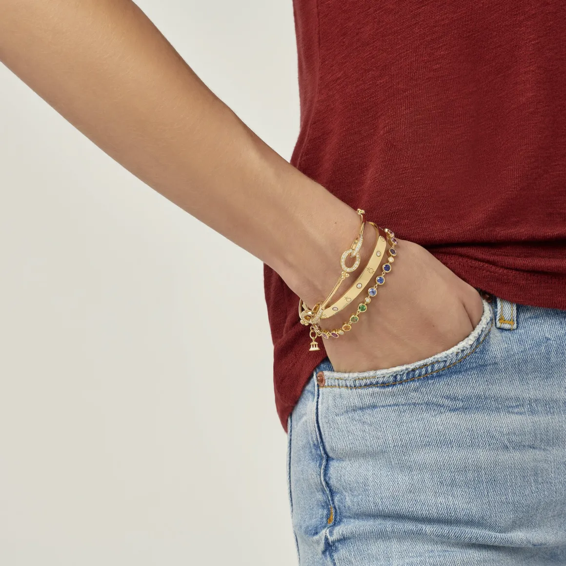 18K RAINBOW LINK BRACELET